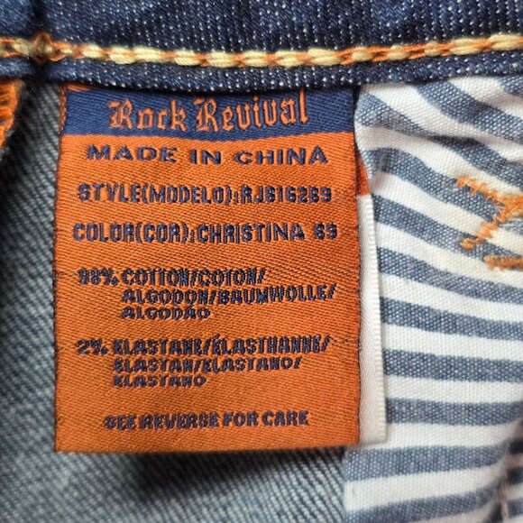 Rock Revival Christina Boot Cut Low-Rise Y2K Jeans 26 - Picture 12 of 16